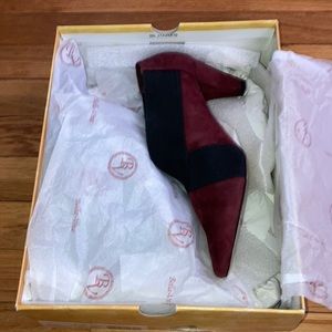 Bella Vita Burgundy Suede Booties